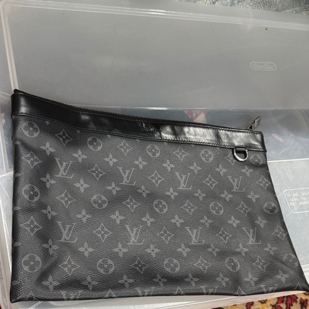 Louis Vuitton Gray and Black Monogram Toiletry Bag